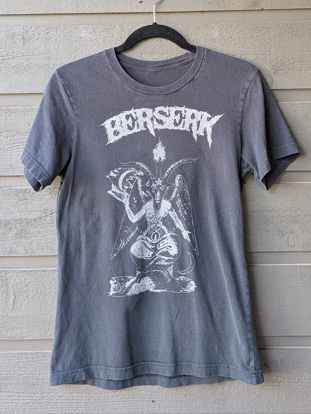 Berserk Pagan Black Metal Band Baphomet Short Sleeve T-Shirt Small Unisex